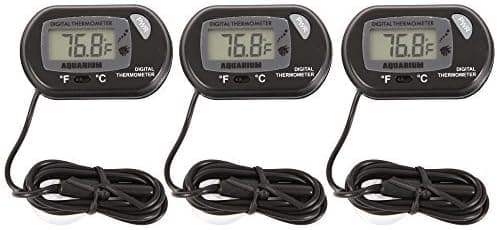 LCD Digital Akvarie Termometer, 3-pak, Sort