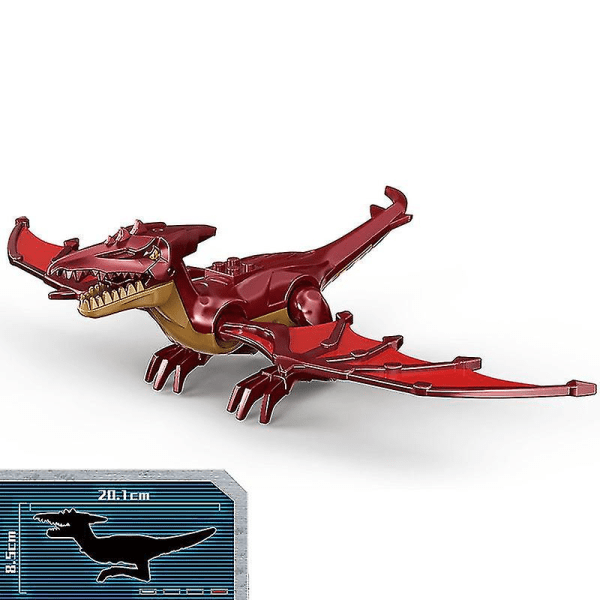 1 st Jurassic Big Size Dinosaur Building Blocks T-rex Quetzalcoatlus Baryonyx Action Figures För Barn Leksaker Gåvor Db Pterosaur C