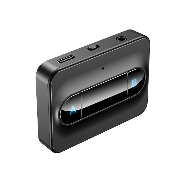 Bluetooth 5.0 Ljudsändare 3,5 mm Aux Låg Latency Stereo Trådlös Adapter Anslut 2 hörlurar För Tv Pc Box