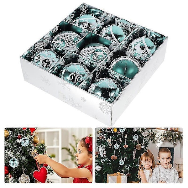 9 stk Julepynt Kuler Henger Juletrær Kuler Julekuler {DB} Olive Green