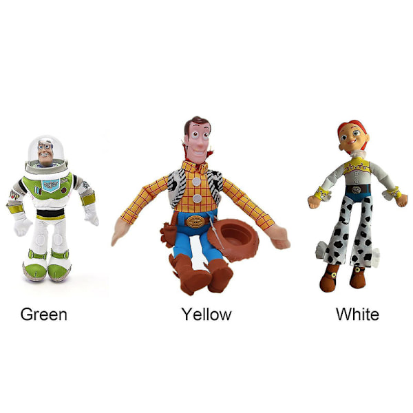 Anime Toy Story Hot Sherif Woody Buzz Lightyear Auto Nuket Pehmolelu Ulkopuolella Ripusta Lelun Söpö Autotarvikkeet Auton Koristelu [DB] Green