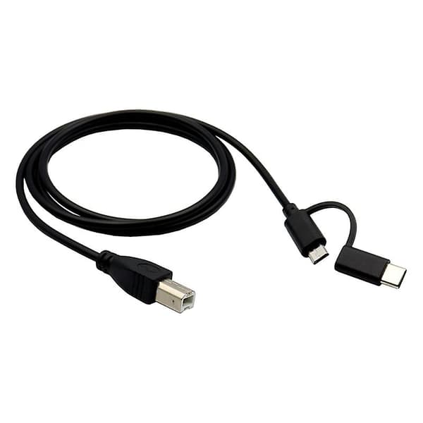 Smarttelefon til skriver OTG-kabel Micro USB & Type C til USB-B ledning Datotråd [DB] 2m