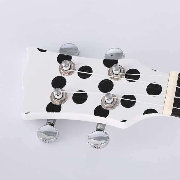 Stämskruvar för gitarr Strängar Stämmekanik Förseglade Stämskruvar Oval Knapp 6 Höger för Elgitarr eller Akustisk Gitarr Krom [DB] Black 6 Right