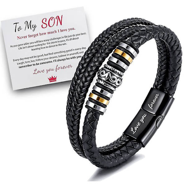 Justerbart armband för män, "Älskar dig för alltid", till manliga gåvor {Db} to son
