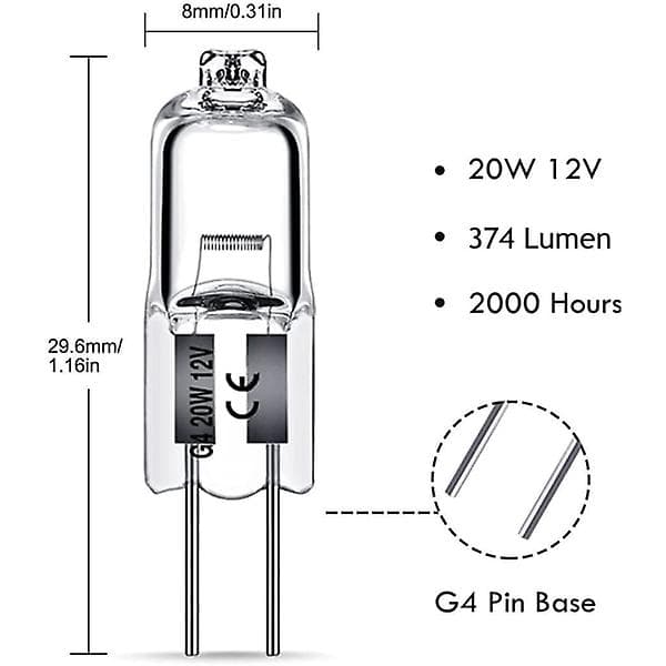 G4-halogeenilamput Db 20W 12pcs