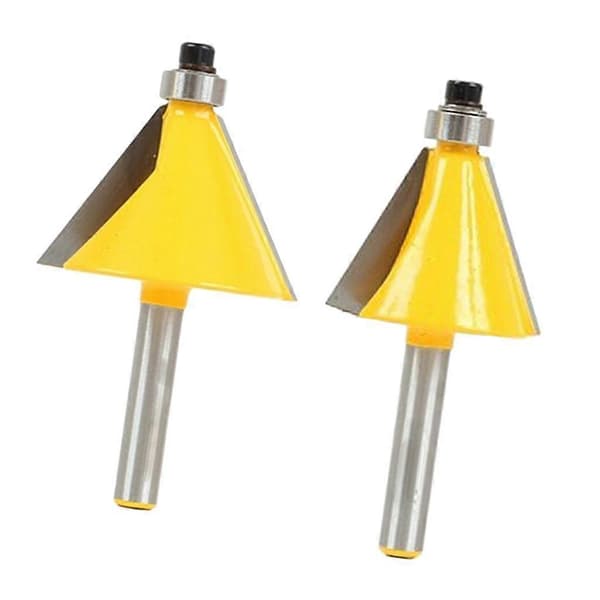 2-pack 15 Grader & 30 Grader Fasformningsfräs - 1/4\" Skaft [db]