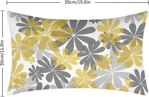 Kuddfodral, Blommig soffkudde, Heminredning för vardagsrum och sovrum 30x50cm (Daisy-30X50)[DB]