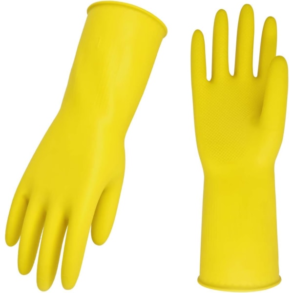 Extra tjocka gummihandskar för hushållsrengöring (gul XL 1 par)