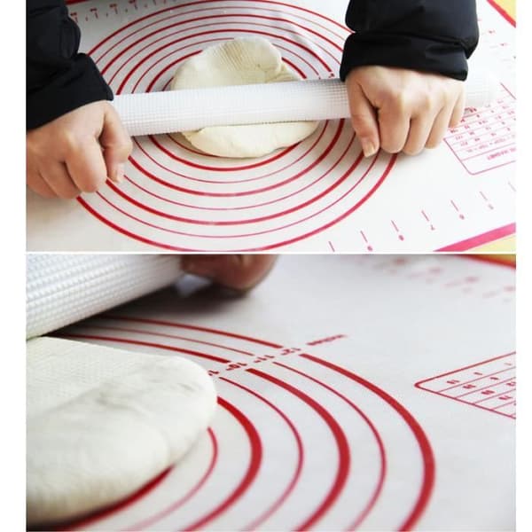 Stor non-stick silikon bakeunderlag, deigunderlag med mål (60x40cm)