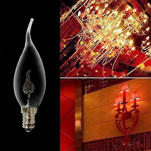 3W 220V E14/E27 LED Simuleringsflamma Ljuslampa Dekorativ Lampa [DB] 1 E14