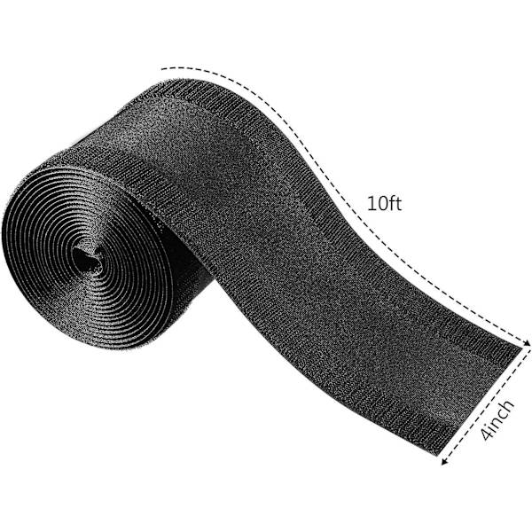 Kabelklämma Golv Kabelskydd Sladdar Kabelskydd Kabelhantering Endast för Kommersiell Kontorsmatta (Svart, 2-pack) {db}
