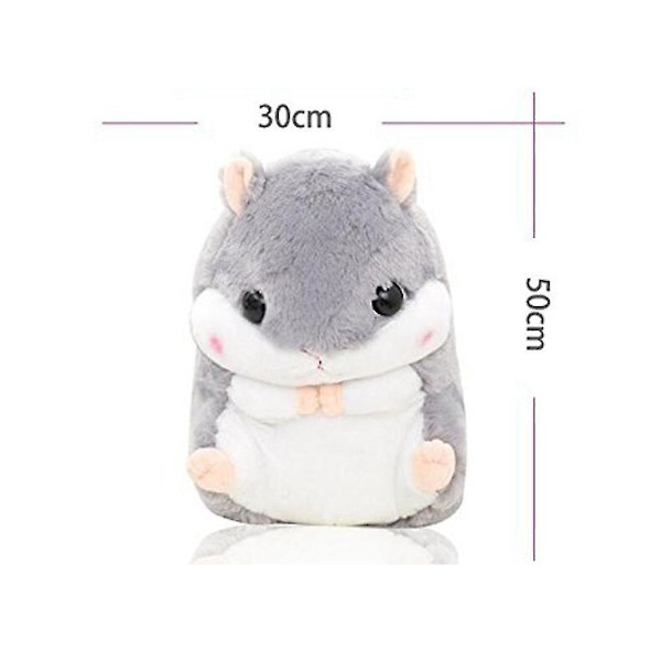 Söpö pehmoinen hamsteri täytetty eläinlelu peiton kanssa [DB] gray With Blanket
