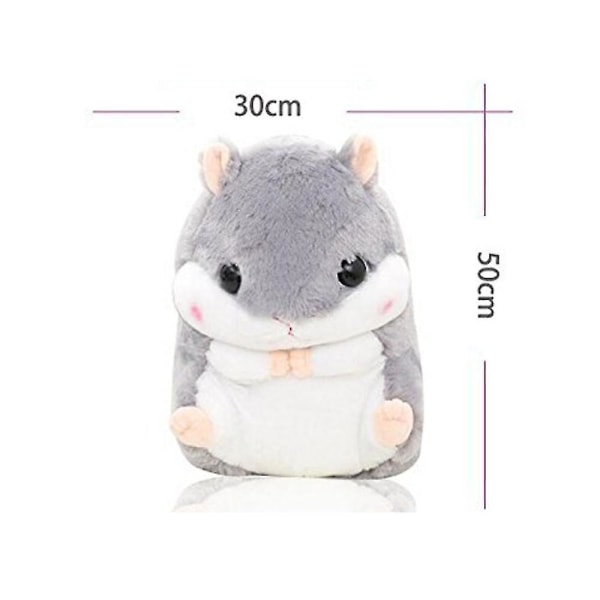 Søte plysjhamster utstoppede dyr leker med teppe [DB] gray With Blanket