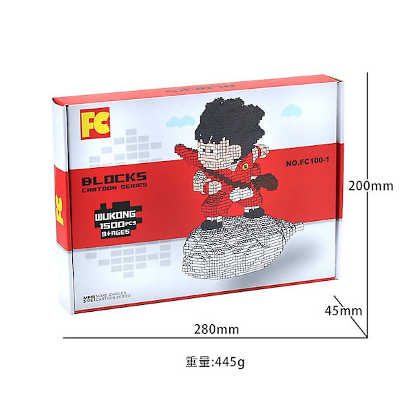 1500+ stk. Dragon Ball Z Figur Mikro Byggeklods Son Goku Anime Figurer Samleobjekt Model Mini Klodser Legetøj Til Børn db FC100-1 with box
