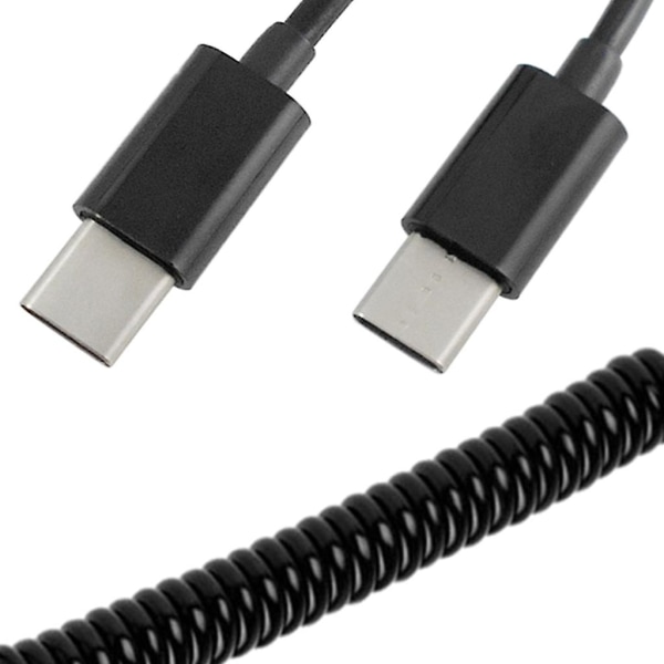Fjærkabel Usb 3.1 Type C til Type C Ladekabel Retraktbar Type C Datakabel [DB]