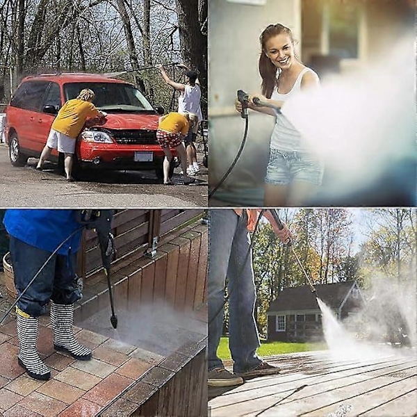 Til Karcher K2 K3 K4 K5 K6 K7 (6m) Trykvaske Vandrensning Højtryksudskiftningsslange Rengøringskit 6m/8m/10m/15m{ DB} Quick and M22 Screw 8m
