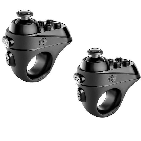 R1 Bluetooth Fjernbetjening Smartphone Gamepad til iPhone Android 3D Briller Trådløs VR Fjernbetjening Ring Joystick [DB] VR Controller 2pcs