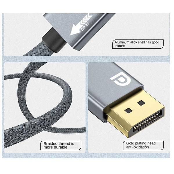 Dp1.4 Til -kompatibelt 2.1 Hd-kabel 8k 60hz Adapter Datakabel Tv Signalkabel