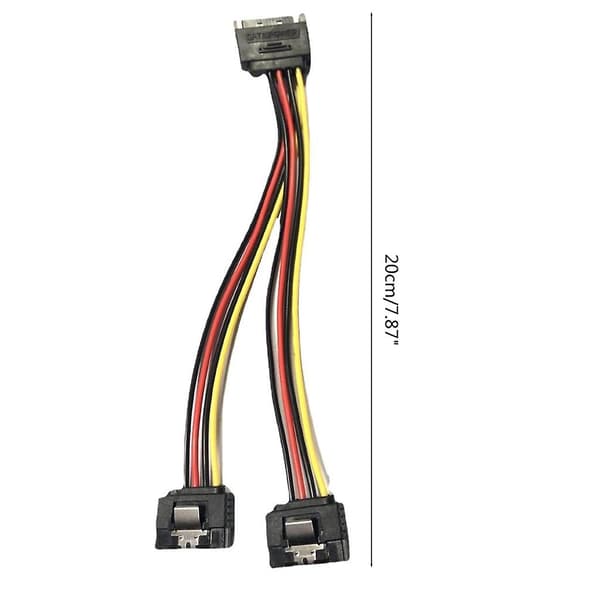 Pc Server Computer Harddisk 15pin Sata 1 Han til 2 Hun Splitter Strømkabel {db}