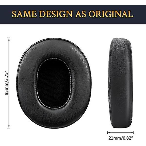 Reservehodetelefoner Øreputer For Skullcandy Hesh 3/anc/evo & Crusher Wireless/anc/evo/360 & Venue Anc Over-ear {DB Protein Leather-Black