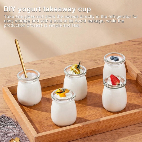 Ultimativ Probiotisk Yoghurtmaskine med Justerbar Temperatur og Tidsstyring [db] US Plug