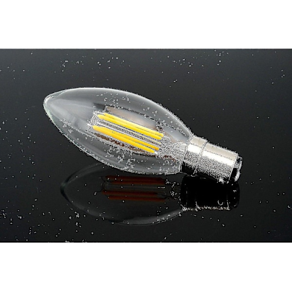 4-pakkia 4W SBC B15 Filament LED-kynttilälamppu Lämmin valkoinen 2700K Pieni bajonetti LED Vintage Filament {db}