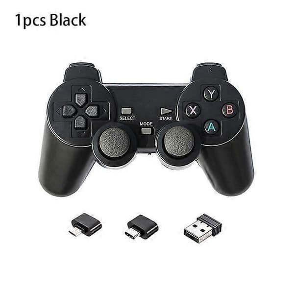 2,4 GHz Trådlös Spelkontroll för PC Laptop USB Spelkontroll Joystick för PS3 Android TV Box Windows Raspberry Pi 4 3 Joypad [DB] 1pcs Black