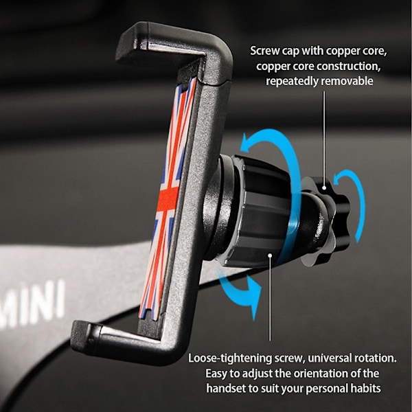 Bilmobiltelefonhållare för Mini Cooper R56 R57 R55 Countryman R60 R61 F56 F55 F60 Clubman F54 Inredningsfäste Tillbehör db