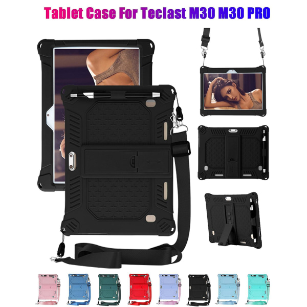 Case M30 M30 Pro 10,1 tuuman tabletin case , tablet-teline hihnalla ja kynällä (pin [DB]