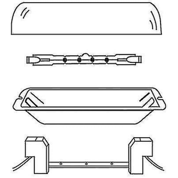 2 stk. R7s LED-lampeholder 118mm halogen, AC 100-240V, lineær keramisk holder til spot [DB]