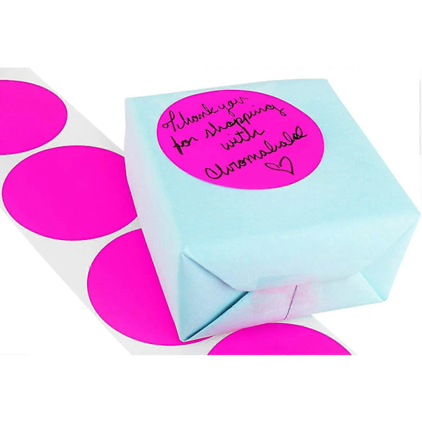 Etiketter 2 tommer Runde Avtakbare Fargekodeprikk-klistremerker, 500 Per Rull [db] Fluorescent Pink