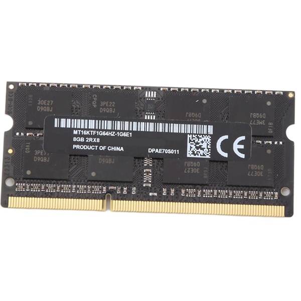 8 Gt DDR3-muistia kannettavalle tietokoneelle, 1333 MHz, PC3-10600, 204-pin, 1,35 V, Sodimm