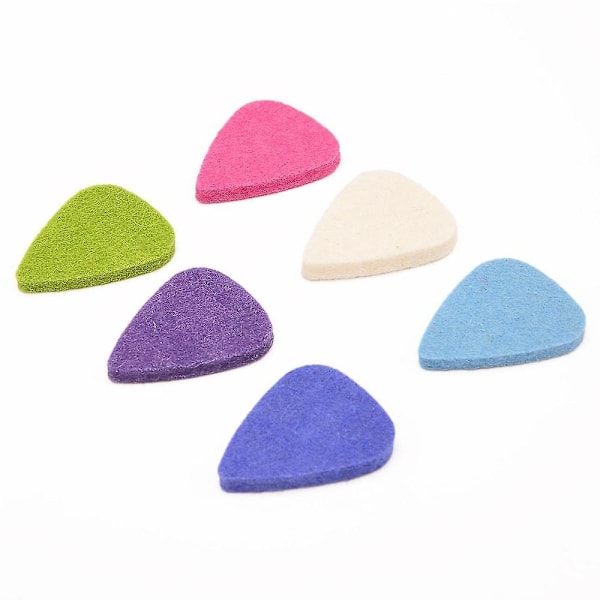 12 Stykker Farverige Bløde Filt Plektrum Mediator Filt Ukulele Picks Plektrum Økonomi 3mm Tykkelse Db