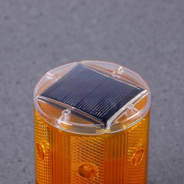 Solcelled Trafikklys Blinkende Trådløs Barrikade Sikkerhets Beacon Lampe 2 stk (Oransje) [Energiklasse A+] - q36/YY [DB]