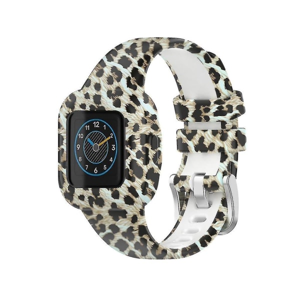 Barnemønster Silikonrem for Garminfit Jr 3/garmin Vivofit Jr3 Klokke-fargebrun Leopard