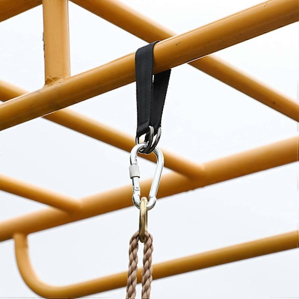 Swing Hengestropper, 2 STK Justerbare Trestropper med 2 STK Sink Legering Karabinkroker Holder opptil 1000 lbs, Hengekøye Stroppsett for Trehuske [DB]