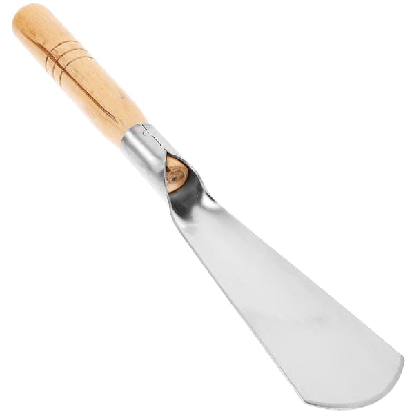Håndspade med trehåndtak for hagearbeid, liten, rustfritt stål