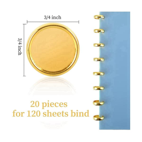 20 stk. Guld Discs Binder Ringe Metal Discs Til Notesbog Og Planlægger Scrapbooking (sølv)