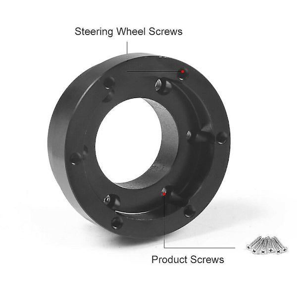 Adapterplatta för Logitech G29 G920 G923 13/14 tums racingratt 70mm-FÄRG: Svart