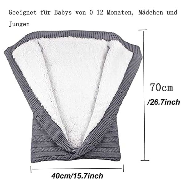 Baby Winter Sleeping Bags Thick Warm Stroller Knit Blanket Knitted Swaddle Blanket Stroller Sc [DB]