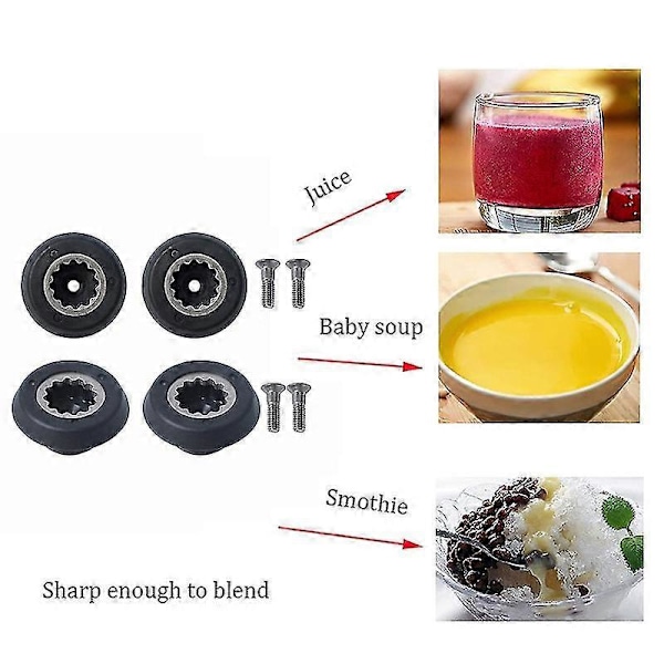 4st Drive Socket Kit Ersättning För Rx 1700w Nutri-bullet Blender Metall Plast Ersättningstillbehör [DB]