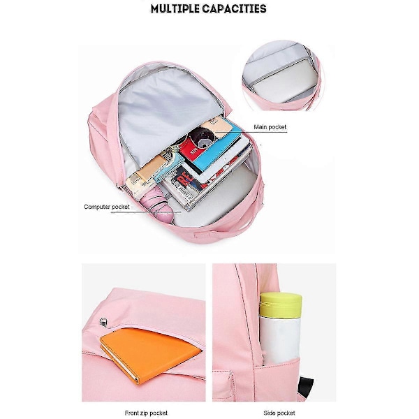 Skolesekker, Store Barneskoleryggsekker, Barnesekk Ryggsekk, Ungdomsskole Gutter Jenter Skolevesker Grunnskole Videregående Skole College Casual Daypack [Db] Blue