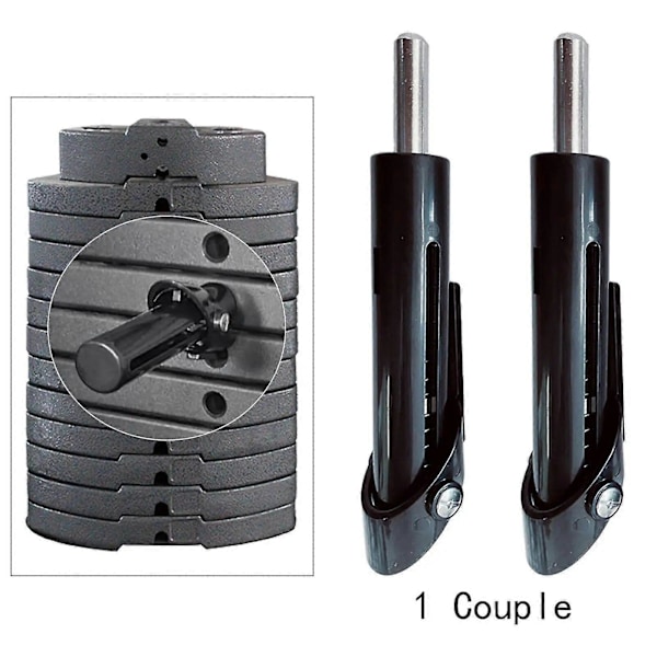 2x Painopakka Tappi Kuntosalilaitteet Painonlataustappi Universaali Kannettava Monitoimitarvikkeet Painopakan Vaihto [Db] 2pcs black 9.5MM
