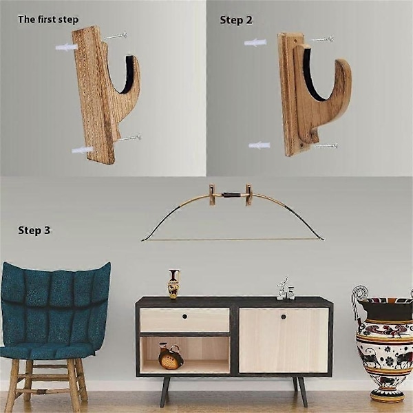 Våpenstativ Tre Hagle Rifle Veggfeste Holder Display Stativ db