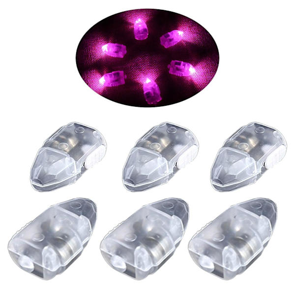 50 stk LED Ballonlys med Afbryder Farveskiftende Batteridrevet Lysende Lanterne Væge Fest Mini Lam {db} Pink
