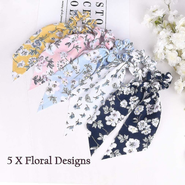 12 stk. hårbåndshårskrunchies chiffon blomsterhårbånd båndskrunchie dB