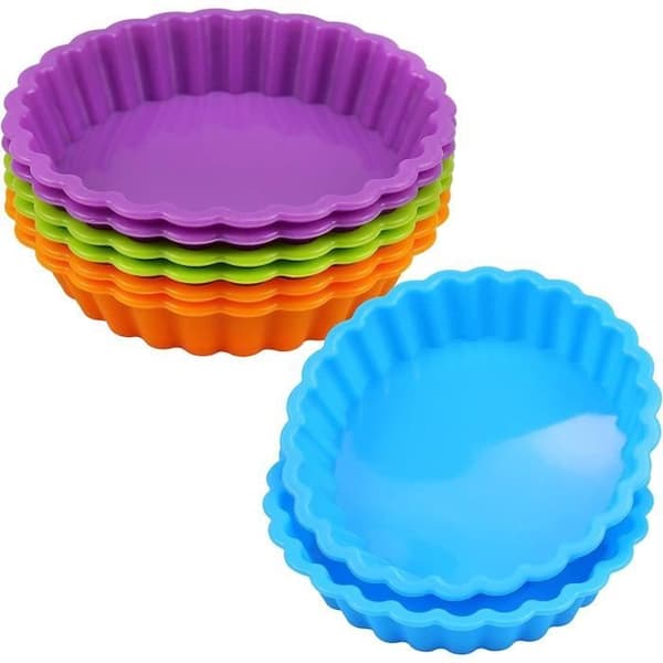 Kageform - 8 stk. - Silikone - Genanvendelig - Non-stick - 10,5 cm[DB]