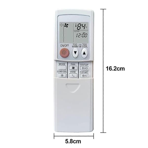 Universal erstatningsfjernkontroll for Mitsubishi Electric Mr Slim - Forhåndsprogrammert og enkel klimakontroll [DB]