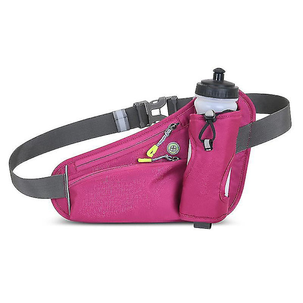 Sportdryck Bälte Väska Midjeväska Löpning Rumpväska Vattenflaskor Hållare För Vandring Promenader DB Rose Red