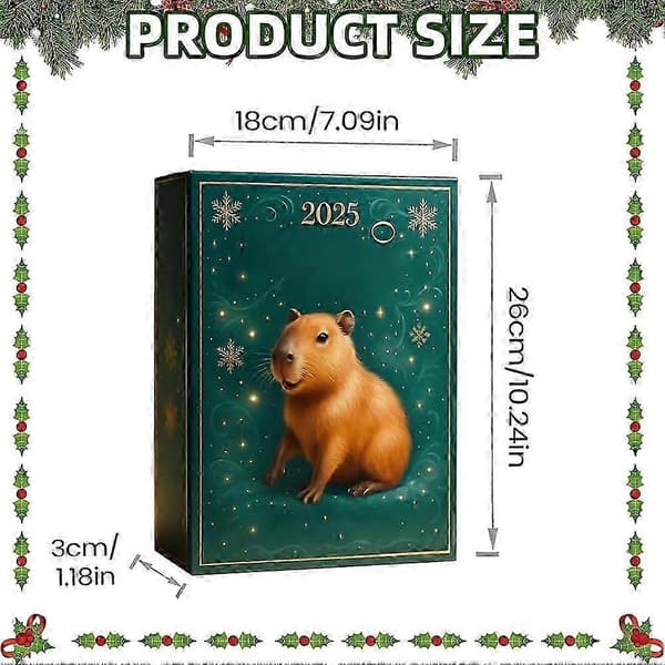 Capybara julekalender til børn, søde samleobjekter, akryl capybara vedhæng, legetøj, gaveæske til [XR][DB] 24days